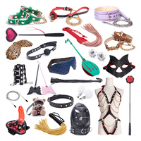 Kits de bondage BDSM en cuir véritable, menottes, collier, bâillon, vibrateurs, jouets sexuels pour femmes, couples, jeux pour adultes
