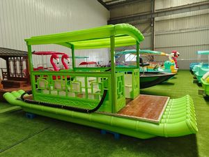 Bote <span class=keywords><strong>de</strong></span> Pedales <span class=keywords><strong>de</strong></span> <span class=keywords><strong>Alquiler</strong></span> para 4 Personas, Estilo Clásico Chino, Retro, para Parques Acuáticos, Sin Motor, Nuevo Modelo 2025 - Product Image 6