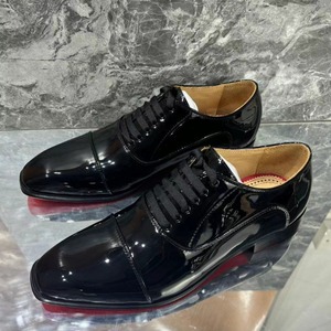 Zapatos Oxford de Vestir de Cuero Negro para Hombre 2026, Diseño Inspirado en Diseñadores, con Punta Redonda, Zapatos Formales de Negocios, Calzado de Boda con Suela Roja - Product Image 4