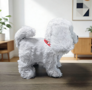 <span class=keywords><strong>Perro</strong></span> de Peluche Grande Brillante con Collar de Campana - Juguete Interactivo para Caminar y Ladrar, Pelaje Brillante, Relleno de Algodón, Amigo Alegre Deslumbrante - Product Image 4