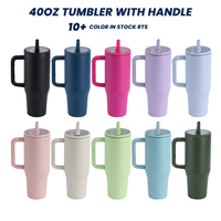 Nuevos Productos: Tazas de Café Aisladas, Taza de Viaje de 40 oz, Vaso de Acero Inoxidable con Asa y Tapa con Pajita Plegable