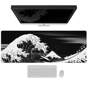 Logo personalizzato esteso XXL grande con bordi cuciti Base in gomma antiscivolo tappetino per Mouse tappetino per Mouse tastiera tappetino per Mouse - Product Image 2
