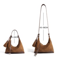 Vente en gros dernière mode pour dames sac à main en daim couche supérieure en cuir de vachette véritable sac fourre-tout petit sac à main de luxe pour femmes sac à bandoulière Hobo