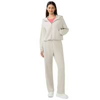 Ensemble de survêtement deux pièces à capuche en polaire respirante, coupe oversize, avec pantalon de jogging évasé en coton – Collection Hiver, Meilleures ventes