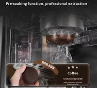 Machine à café italienne semi-automatique en acier inoxydable, petite, haute efficacité, multifonctionnelle, avec distributeur de lait et d'eau chaude électrique
