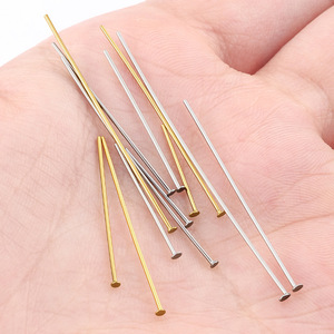 Stainless Steel T Pin Head Pin | PVD Gold Plated DIY Jewelry <b>Making</b> Findings <b>Beading</b> Pins for Necklace <b>Bracelet</b> Handmade Craft - Product Image 4