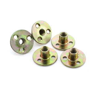 High-Strength Three-Hole Steel Nut Disc Iron Plate <b>Clamp</b> Silver+Colored Zinc Finish Modern Simple Connectors Shelf Supports - Product Image 6