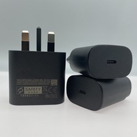 Chargeur mural super rapide 25W avec prise UK PD Type-C, sortie 5V/1A pour une charge rapide