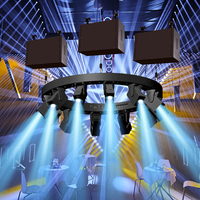Luz de Anillo LED Móvil de 800W con Elevación de 5-8m, DMX512, Artnet, Strobe Wash para Conciertos, Escenarios, DJ, Fiestas, Eventos, Discotecas y Banquetes