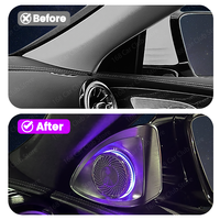 Pour Mercedes-Benz Classe CLS W257 C257 Tweeter rotatif 2011-2019 |   Ensemble d'enceintes A-Pillar originales avec synchronisation de lumière ambiante 64 couleurs