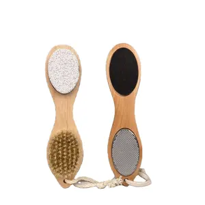 Eco friendly 4 in 1 Feet Pedicure Scrubber Exfoliator Tools Foot File Callus Dead Skin Remover Foot TreatmentNail Scrub Brush