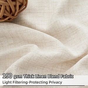 Rideaux en lin à dégradé ombré de style américain DaiRui, voile de confidentialité filtrant la lumière, œillets en haut, panneaux pour salon - Product Image 3