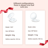Nouveau modèle de miroir de maquillage - LED avec éclairage, miroir de maquillage portable, pliable, rechargeable, à main, accessoire populaire en ligne