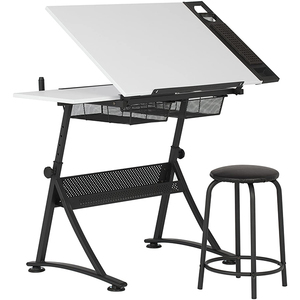 <span class=keywords><strong>Table</strong></span> <span class=keywords><strong>de</strong></span> <span class=keywords><strong>dessin</strong></span> d'ingénierie en bois, bricolage, hauteur réglable, bureau <span class=keywords><strong>de</strong></span> drapé à l'huile pour la maison, l'école - Product Image 2
