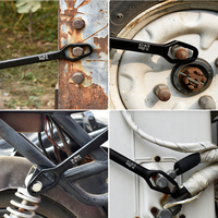 Clé à molette auto-ajustable à double extrémité 8-22 mm, clé à poignée universelle 45 # Ensemble d'outils de réparation automobile auto-bloquants en acier pour la maison