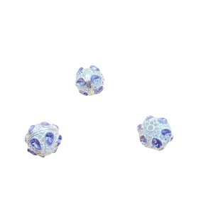 Rhinestone <b>Ball</b> Jewelry Accessory Round Silver Plated With Colorful Zircon For Jewelry Making - Product Image 5
