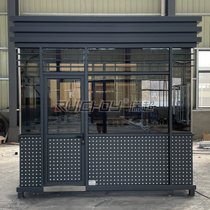 Cabine de sécurité mobile extérieure RUCHOU en acier perforé pour parking et péage - Product Image 2