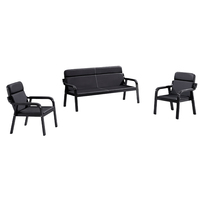 Meubles de bureau, canapé de réception moderne commercial, canapé de bureau en cuir, ensemble de canapés de bureau