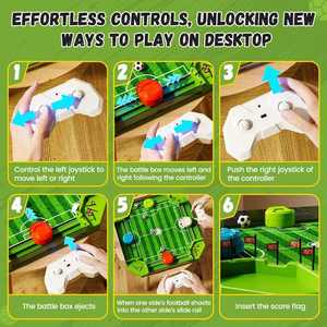 Fútbol de 4 Jugadores Arcade para Mesas de Hogar, <span class=keywords><strong>Juego</strong></span> con Control Remoto, <span class=keywords><strong>Juego</strong></span> de Fútbol Eléctrico para Fiestas Familiares - Product Image 3