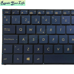 SP คีย์บอร์ดแล็ปท็อปแบบสเปน backlit สำหรับ Asus <span class=keywords><strong>Zenbook</strong></span> <span class=keywords><strong>flip</strong></span> <span class=keywords><strong>S</strong></span> แป้นพิมพ์0KNB0-2603WB00 UX370UA UX370UAF เปลี่ยนใหม่ - Product Image 2