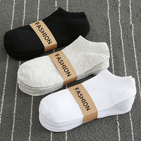 Service OEM accepté, chaussettes invisibles pour hommes à coupe basse personnalisées, chaussettes noires pour hommes, chaussettes de ville à cheville