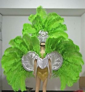 Costumes Sexy de pumba, bikini Rio, ensemble coiffure, fête, festival brésilien, danse sauvage, carnaval, plumes papillon, ailes - Product Image 3