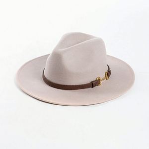 Wholesale Western Style 100% Wool Cowboy Fedora Hats With Belt High Quality Felt Hat - Product Image 4