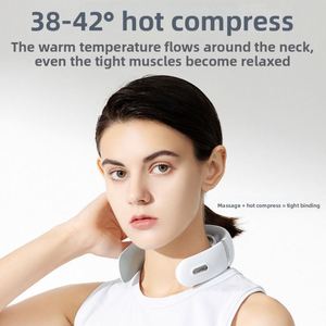 Meilan Cervical Spine Neck Massager Bluetooth Wireless <b>Remote</b> <b>Control</b> Heating EMS Pulse <b>Vibration</b> Massage-Neck Support Device - Product Image 4
