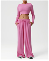 Vêtements en Gros pour Femmes Survêtements Athleisure Pantalons Amples Joggers Larges Combinaison Tenues de Danse Féminines Ensembles 2 Pièces