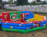Mario Challenge Meltdown Jeu gonflable Wipe Out Machine rotative Party Rental Jeu interactif