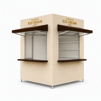 Kiosque mobile de café, boutique alimentaire préfabriquée pour la rue, conteneur d'expédition tout-terrain, robuste, écologique et recyclable