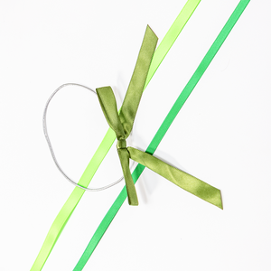 Noeuds en satin de haute qualité, vert premium, avec élastique, grande taille, noeuds artisanaux pour emballage cadeau, décoration de mariage, arbre de Noël - Product Image 4
