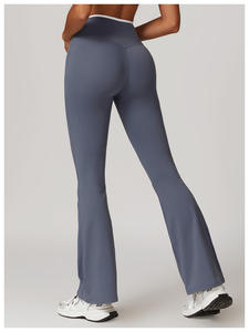 <span class=keywords><strong>Pantaloni</strong></span> da Yoga da <span class=keywords><strong>donna</strong></span> Leggings Flare a vita alta <span class=keywords><strong>pantaloni</strong></span> da allenamento Crossover <span class=keywords><strong>pantaloni</strong></span> da Fitness <span class=keywords><strong>Slim</strong></span> <span class=keywords><strong>Fit</strong></span> - Product Image 6