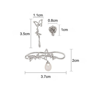 Pendientes <span class=keywords><strong>de</strong></span> Mariposa <span class=keywords><strong>con</strong></span> Perlas y <span class=keywords><strong>Flores</strong></span> para Mujer, Set <span class=keywords><strong>de</strong></span> Joyería y Accesorios - Product Image 5