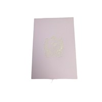 Boîte cadeau de mariage en flanelle rose haut de gamme avec cartes d'invitation personnalisées estampées à chaud et emballage souvenir d'entreprise