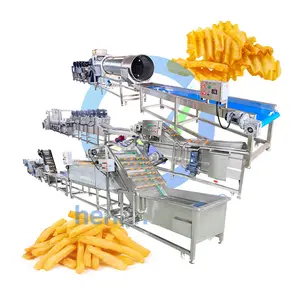 Línea de producción de patatas fritas semiautomática OCEAN, máquina para hacer patatas fritas para pequeñas empresas