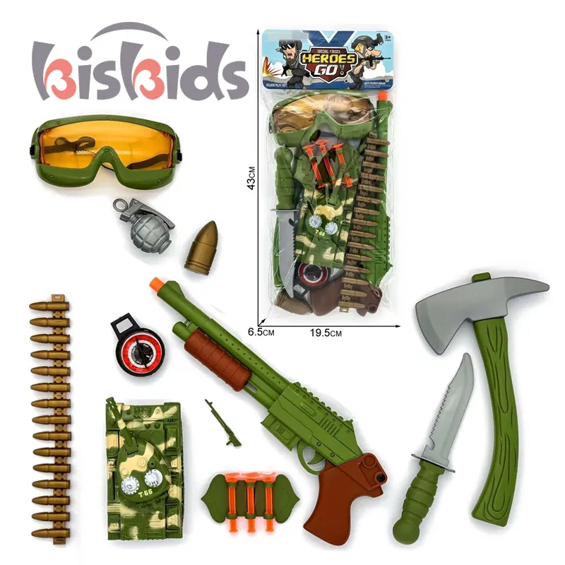 14個おかしい子供プラスチック警察武器おもちゃセットふり遊びおもちゃ卸売警察セットおもちゃ遊び