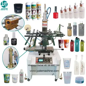 Auto Hete Folie Stempelmachine Kleine Zakelijke Grootte Pneumatische Volautomatische Digitale Hot Stamping Machine Voor Ldpe Lippenstift Buis