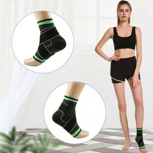 Sports Adjustable <b>Ankle</b> <b>Support</b> Compression <b>Brace</b> Protector Nylon Running Soccer Basketball Gym Stabilizer Bandage Strap - Product Image 3