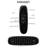 Mini clavier vocal C120 2.4G et souris aérienne avec code fixe automatique, en plastique et silicone, rechargeable pour Android TV Box