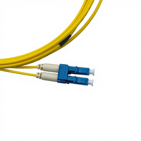 COMTON Promotion Cordon de brassage optique duplex LC-LC à cordon court G.657A1 9µm Monomode Jaune Gaine LSZH/PVC 1m