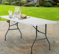 Table pliante rectangulaire portable de haute qualité en plastique soufflé de 8 pieds pour fête en plein air pique-nique