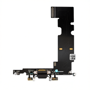 สายชาร์จแบบยืดหยุ่นสำหรับไอโฟน 8 พลัสของแท้พร้อมไมโครโฟนสีดำ - Product Image 2