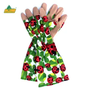 ถุงมือผ้าฝ้ายลายดอกไม้สำหรับผู้หญิงถุงมือผ้าฝ้ายสำหรับพืชสวนสีสันสดใส