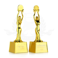 Statue en métal personnalisé, personnage du film d'or, récompense bento, à vendre