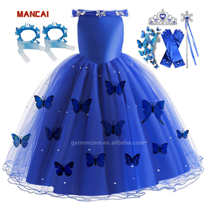 Royal Blue Dress Girls - Princess Party & Wedding