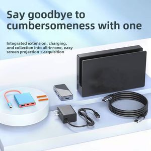 4 in 1 USB <b>C</b> Hub 3.0 Multi-Function <b>Type</b> <b>C</b> HDTV <b>Adapter</b> Converter 4K HDTV SD Docking Station ABS Laptop Charging Data Cable - Product Image 4