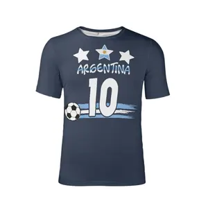 Argentina T-Shirt Messi Three Star Design T Shirt For Men High Quality Support Dropshipping Cheap Price T Shirt Oversize Mens