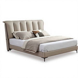 Ensemble de meubles de chambre à coucher, lit double king size en cuir véritable souple, ensemble de meubles de chambre à coucher 907 - Product Image 4