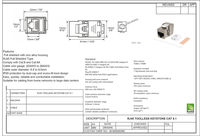 Connecteur Keystone blindé Cat8 RJ45 femelle-femelle sans outil en alliage de zinc moulé sous pression, 40 Gbit/s, 2000 MHz